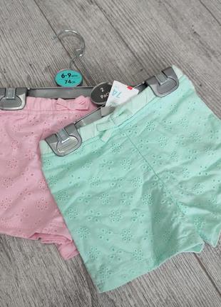 Шорти набір 2 шт. для дівчинки primark 74 см 2