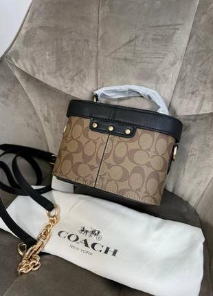 Женская сумка в стиле coach premium.6 фото