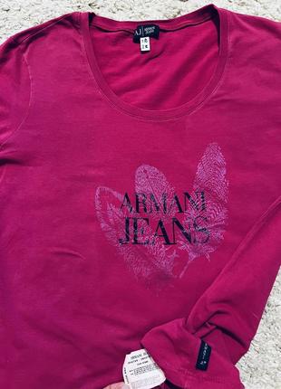 Кофточка, футболка, лонгслив armani jeans оригинал бренд блузка брендовая размер s,m2 фото