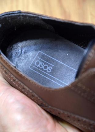 Asos, оригинал кожаные туфли, броги3 фото