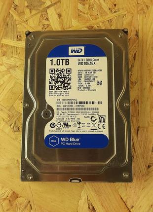 Жорсткий диск western digital blue 1tb 7200rpm 64mb wd10ezex 3.5 sata iii б/в