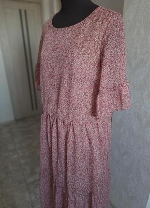 Свободное шифоновое платье в цветочный принт!3 фото