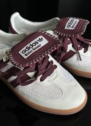 Кросівки adidas samba wales bonner white bordo