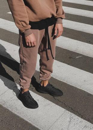 Коричневі спортивні штани чоловічі джогери на флісі