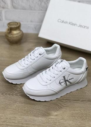 Кроссовки женские calvin klein cayle  white белые оригинал5 фото