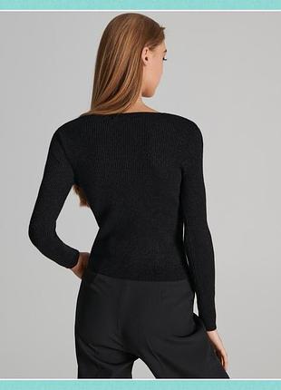 Джемпер в рубчик с красивым выкатом 👗👜👢 3