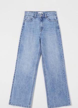 Джинси wide leg висока посадка трендові вільні штани брюки кльош базові модні нові3 фото