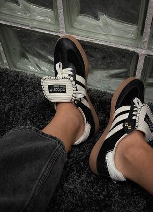 Кросівки adidas samba wales bonner black white8 фото