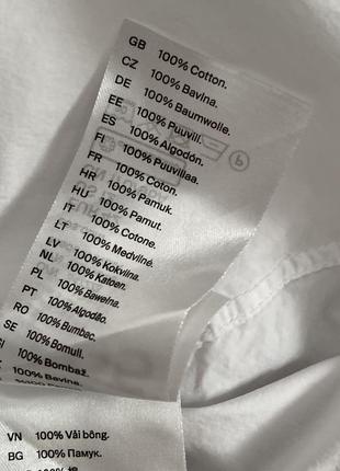 Хлопковая романтичная белая блуза рубашка cos 42 (48) швеция 🇸🇪6 фото
