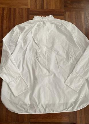 Бавовняна романтична біла блуза сорочка cos 42 (48) швеція 🇸🇪7 фото