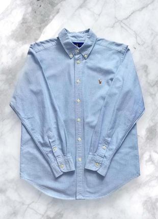 Рубашка #ralphlauren голубого цвета прямой крой 🩵