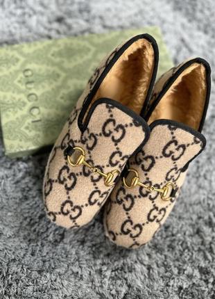Теплые кеды, угги в стиле gucci