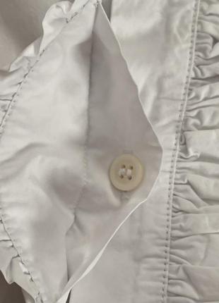 Хлопковая романтичная белая блуза рубашка cos 42 (48) швеция 🇸🇪9 фото