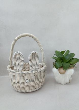 Корзина зайченя великодній кошик дитяча корзинка