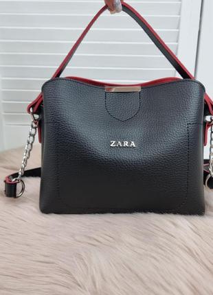 Дуже стильна і зручна сумка на кожен день 2024 колір: чорна з червоним всередині4 фото