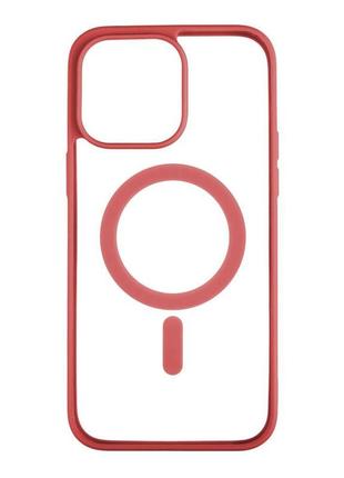 Чохол tpu color with magsafe для iphone 14 pro max колір 01, red