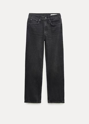 Жіночі варені прямі джинси straight slim fit zara