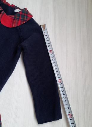 Платье с воротником и юбкой в клетку