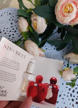 Nina ricci nina extra rouge (парфюмированная женская вода), 1.5 мл, пробник