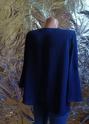 🧸 распродажа! шифоновая синяя блузка блуза женская 🧸7 фото