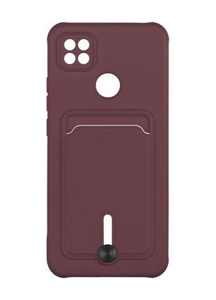 Чохол tpu colorfull pocket card для xiaomi redmi 9c / 10a колір 42.maroon