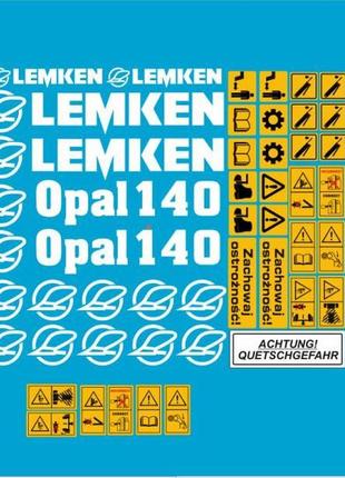 Максимальный комплект белый наклейки lemken opal плуг культиватор лемкен опал 140 с табличками информационными предупреждающими