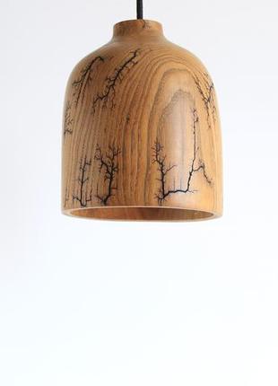 Люстра из дуба ручной работы, диаметр 17 см, высота 20 см (1760)