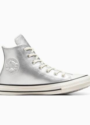 Chuck logo all star metallic leather, конверси