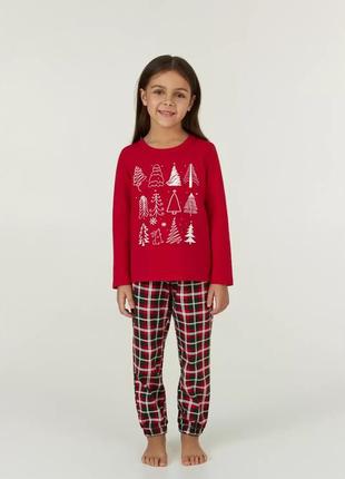 Комплект детской пижамы для девочек "christmas trees" (арт. cpf 0381/02/01)