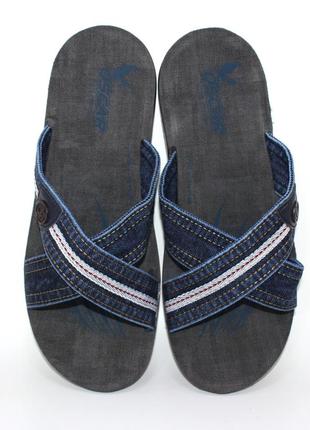 Мужские джинсовые летние шлепанцы больших размеров,45-46-47 размера,человечеая обувь на лето2 фото