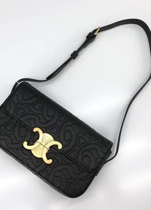 Кожаный прошитый клатч с дополнительным пояском