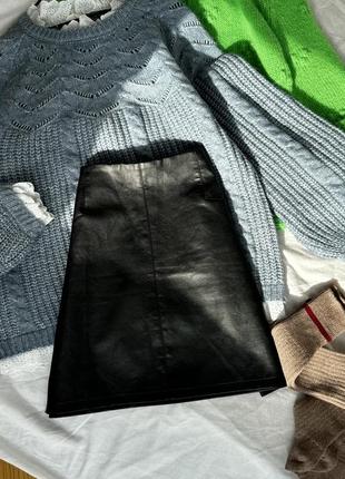 Кожаная юбка primark 4