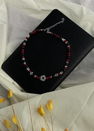 Ожерелье колье трендовое с цветком