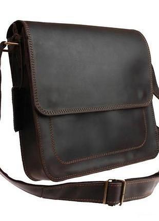 Сумка жіноча шкіряна клатч з натуральної шкіри коричнева