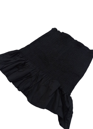 Хлопковая черная юбка на резинке, юбка divided h&amp;m