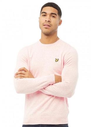 Джемпер lyle and scott vintage cotton merino strawberry cream marl pale pink marl [ 10]