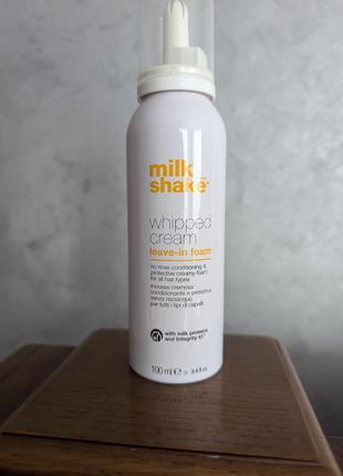 Увлажняющие сливки для волос milk shake whipped cream leave-in foam