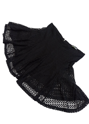 Ажурна міні спідниця. чорна юбка