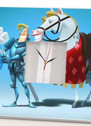 Стильний годинник "лицар з білим конем" для дитячої кімнати, прикраса і декор стін спальні, подаруно