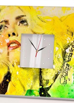 Настенные часы "коллаж леди гага. lady gaga" авторский подарок для фанатов поп музыки, музыкантов