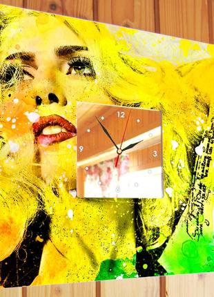Настенные часы "коллаж леди гага. lady gaga" авторский подарок для фанатов поп музыки, музыкантов2 фото