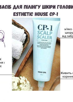 Пілінг для шкіри голови esthetic house cp-1 head spa scalp scaler 250 мл1 фото