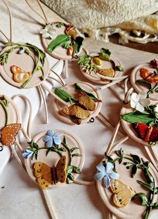 Подвески "бабочки" ручной работы