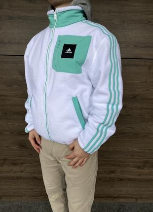 Теплая флисовая кофта / куртка / шерпа adidas sherpa jacket (оригинал)