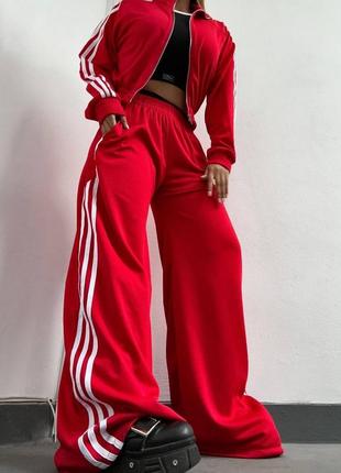 Спортивный костюм двунитка, брючный костюм с полосками2 фото