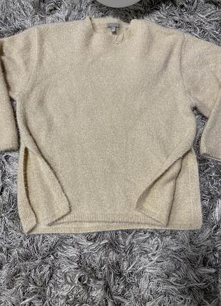 Оверсайс джемпер « травка» с люрексом h&m 4