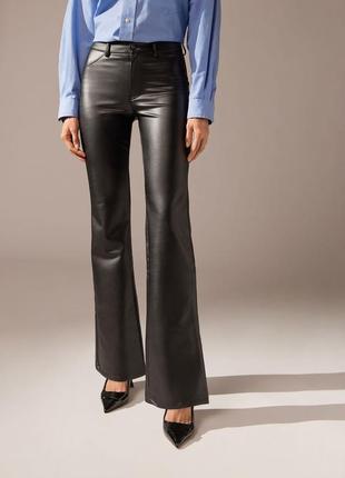 Легінси кльош утеплені з покриттям calzedonia, xs-s