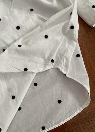 Нова бавовняна романтична блуза сорочка h&m 36  швеція5 фото
