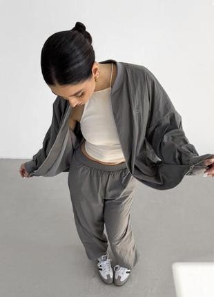 Спортивний костюм плащівка бомбер штани7 фото