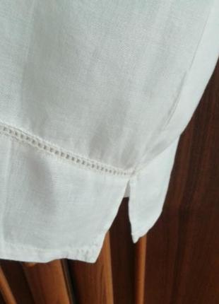 Льняна блузка з вишивкою4 фото